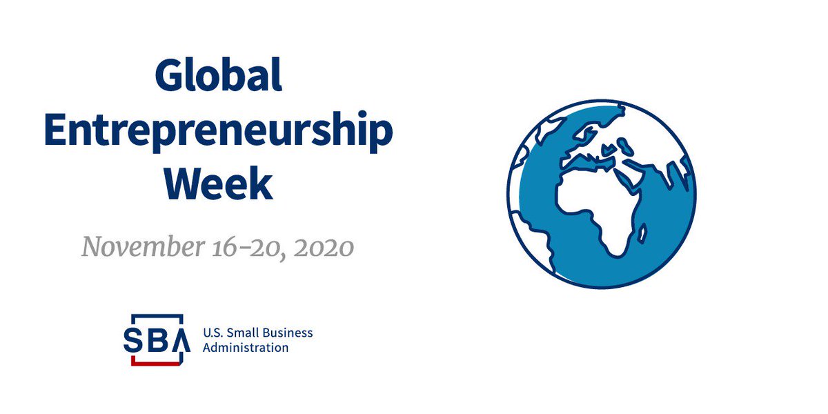 🌎👩💼👨💼 #GlobalEntrepreneurshipWeek: Explore SBA resources and programs that can help entrepreneurs start, grow, expand, or recover their business.
➡️ https://t.co/yR58RgV7jG
#GEW2020 https://t.co/bDjQlK60ds