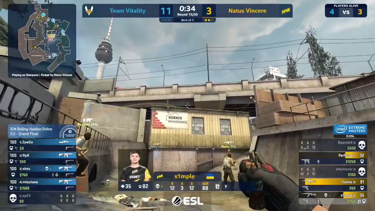 Esl Counter Strike That S More Like It Teamvitality Have Got Off To A Flying Start On Overpass Leading 12 3 At Half Time Iem