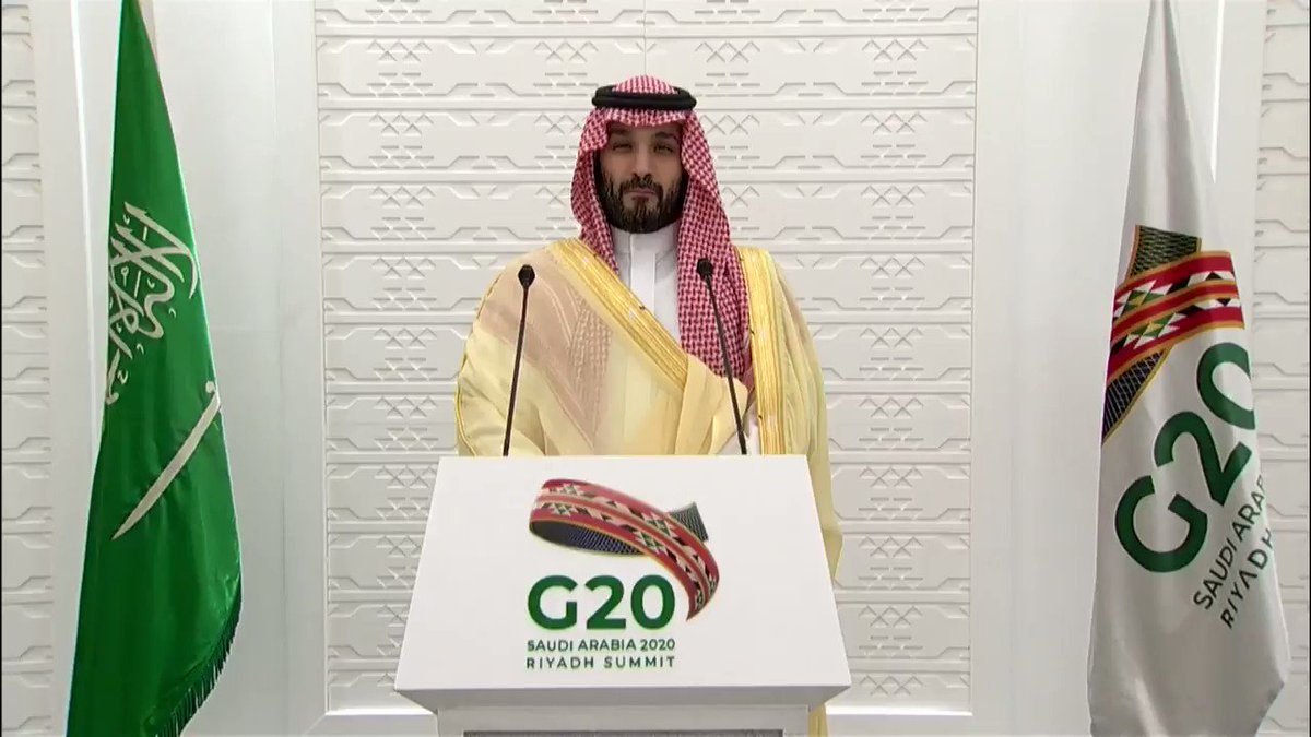 كلمة رئاسة المملكة العربية السعودية لـ #مجموعة_العشرين والتي قدمها صاحب السمو الملكي الأمير محمد بن سلمان بن عبدالعزيز آل سعود في ختام قمة الرياض لقادة #مجموعة العشرين.
#G20RiyadhSummit https://t.co/0ZB36a4IAY
