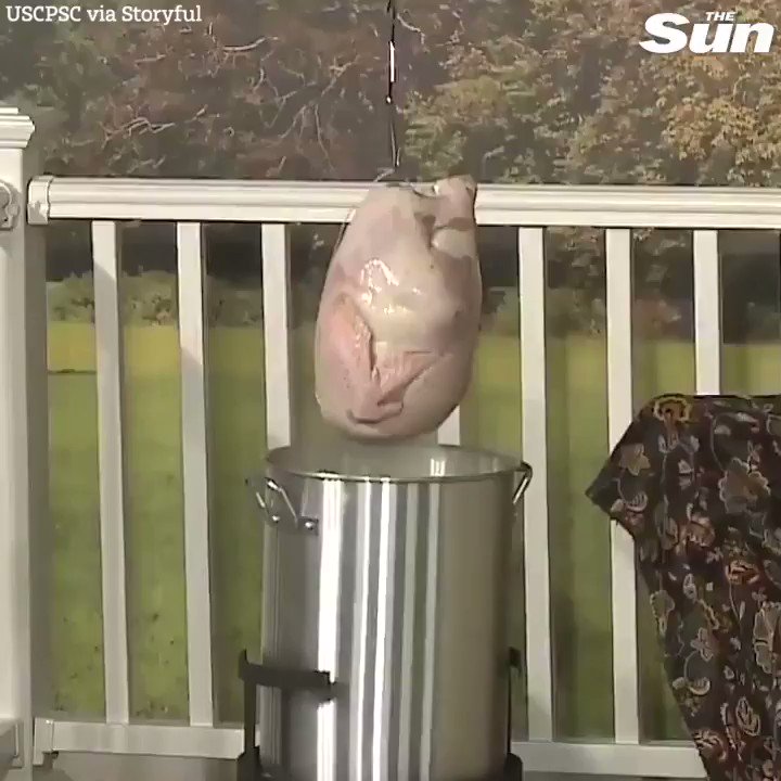 RT @TheSun: Firefighters show the dangers of deep-frying turkey https://t.co/CXMvWiOZpK