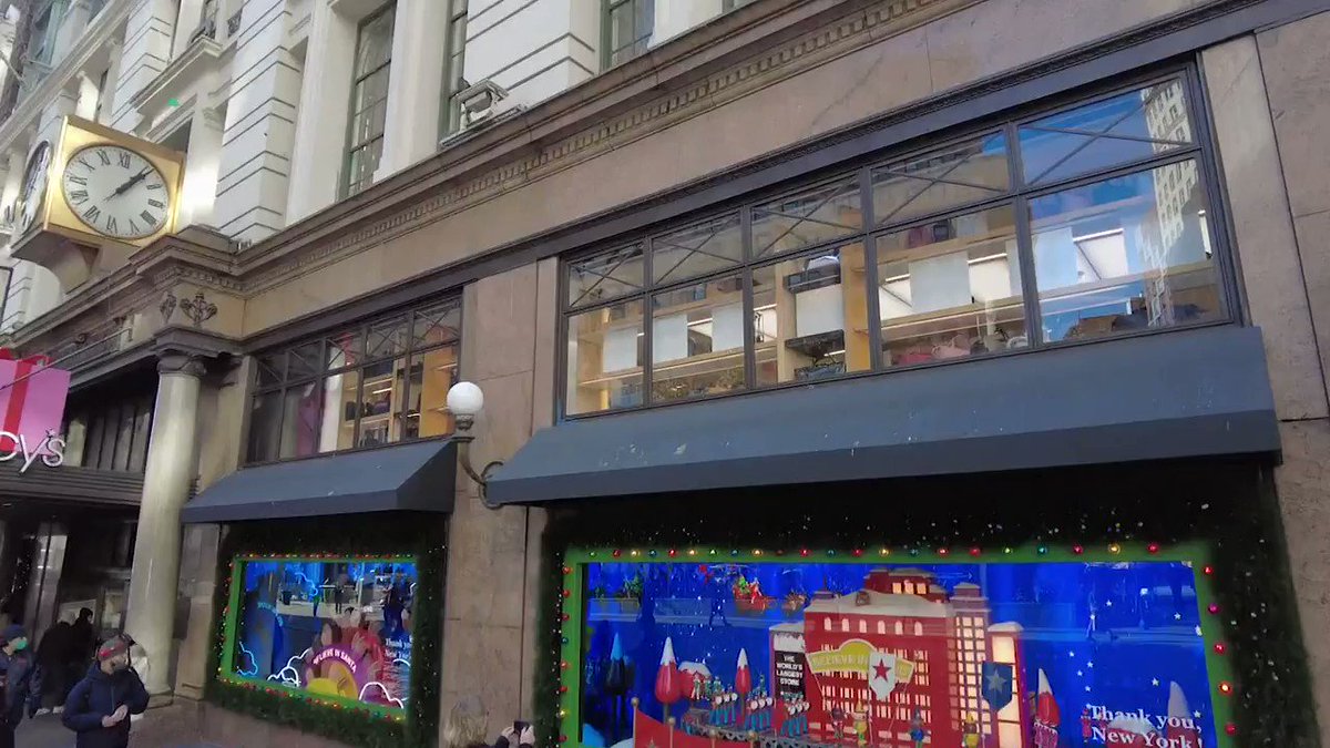 Macy's says its 2020 holiday window displays are "a form of a thank you letter to first responders, essential workers, marchers for equality, and New Yorkers who showed their grit, good humor, and hopeful spirit" during the year https://t.co/bUGrxZZacU https://t.co/lwQW0G2IYU