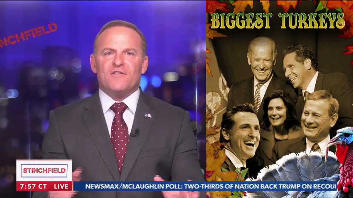 Newsom, 'Bumbling Biden' and more - who are the Top 5 BIGGEST TURKEYS of the week? 🦃 - Newsmax TV's Grant Stinchfield @stinchfield1776 https://t.co/VlT7z8drtO https://t.co/Q1pwzjf5ai