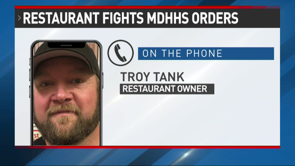 VIDEO: The owner of a Sanilac County, Michigan restaurant speaks to Dave Bondy about his fight with the MDHHS and the Big Boy restaurant chain. Read the latest: https://t.co/OotqiNZOqu https://t.co/wzu4bvXuM1