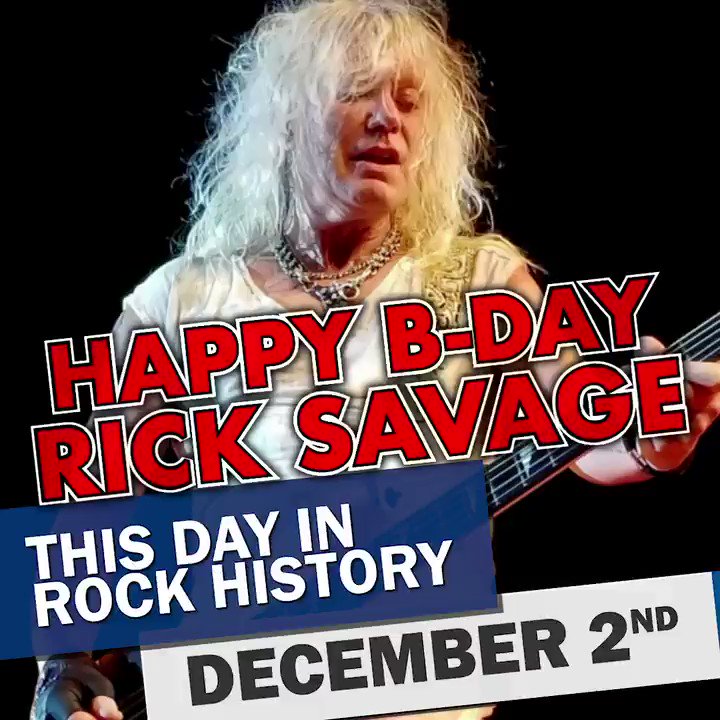 Happy birthday to Def Leppard\s Rick Savage! More rock history at  