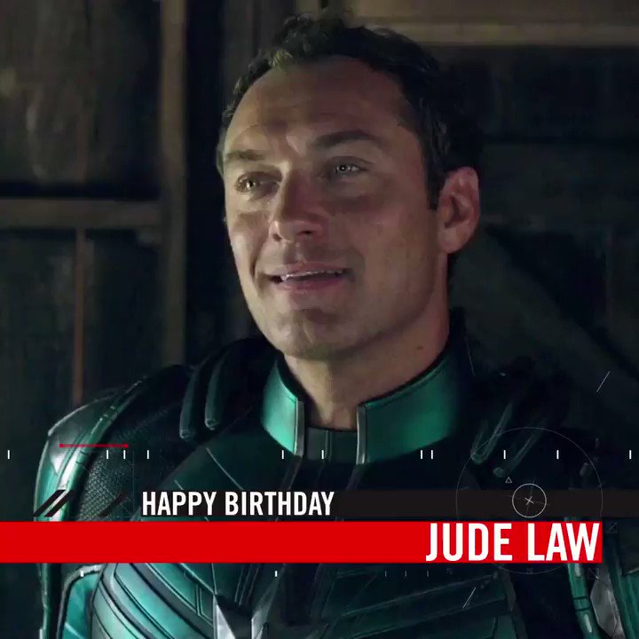 You must wish Jude Law AKA Captain Marvel s Yon-Rogg a happy birthday. The Supreme Intelligence commands it! 