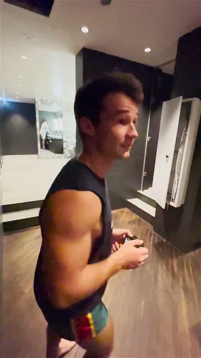 aussieBum - Nick shoots in the Shower with the Gym Boys 😆  Check out more aussieB...