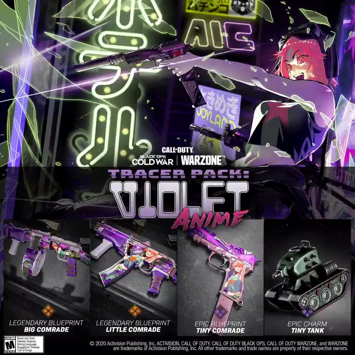 Call Of Duty Violet Tendencies The Tracer Pack Violet Anime Bundle Is Available Now In Blackopscoldwar And Warzone In The Store T Co 1uks4vejkw