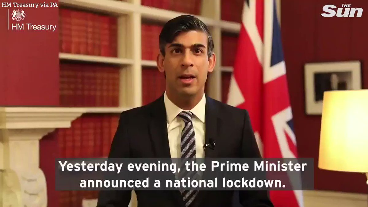 Chancellor Rishi Sunak announces £4.6 billion in new lockdown grants for businesses