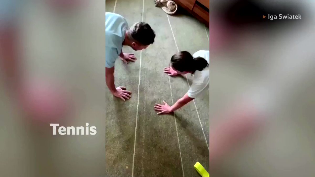 Tennis players have been preparing for the Australian Open in quarantine by turning their hotel rooms into private gyms https://t.co/W2gjgxDaLL
