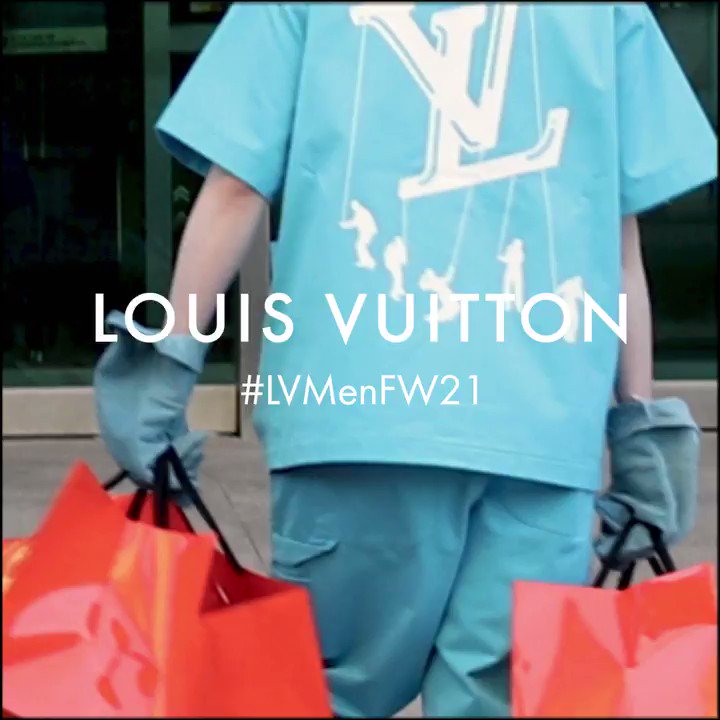 Louis Vuitton 2020 LV Intarsia Crew Neck Blue Sweater [Video