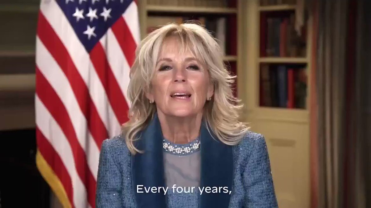 First Lady Jill Biden tweeted a video from the @FLOTUS account thanking the people who helped put on the inauguration https://t.co/oHMCOH1ndK