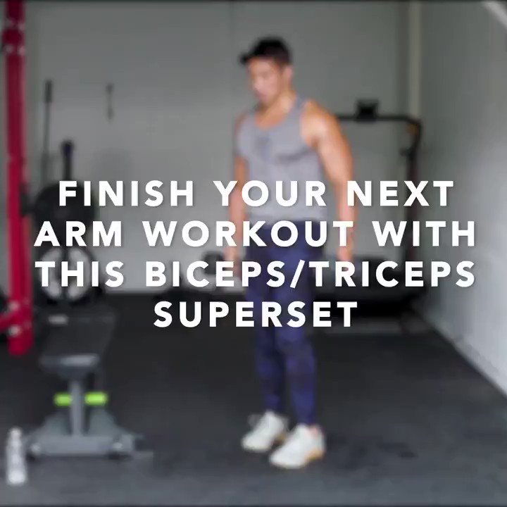 Runner's World on X: Biceps and Triceps Superset Session https