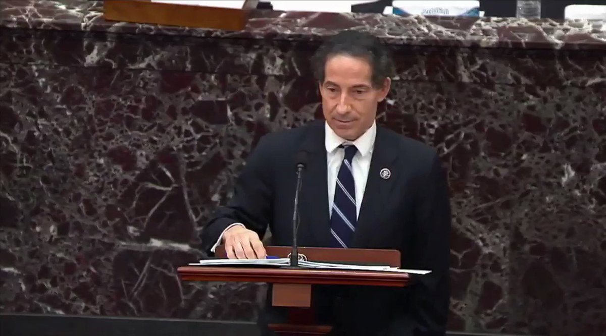 Rep. Raskin to the Senate: “Whatever you came to Washington to work on… this is almost certainly how you’ll be remembered by history.” https://t.co/TUonjcfXis