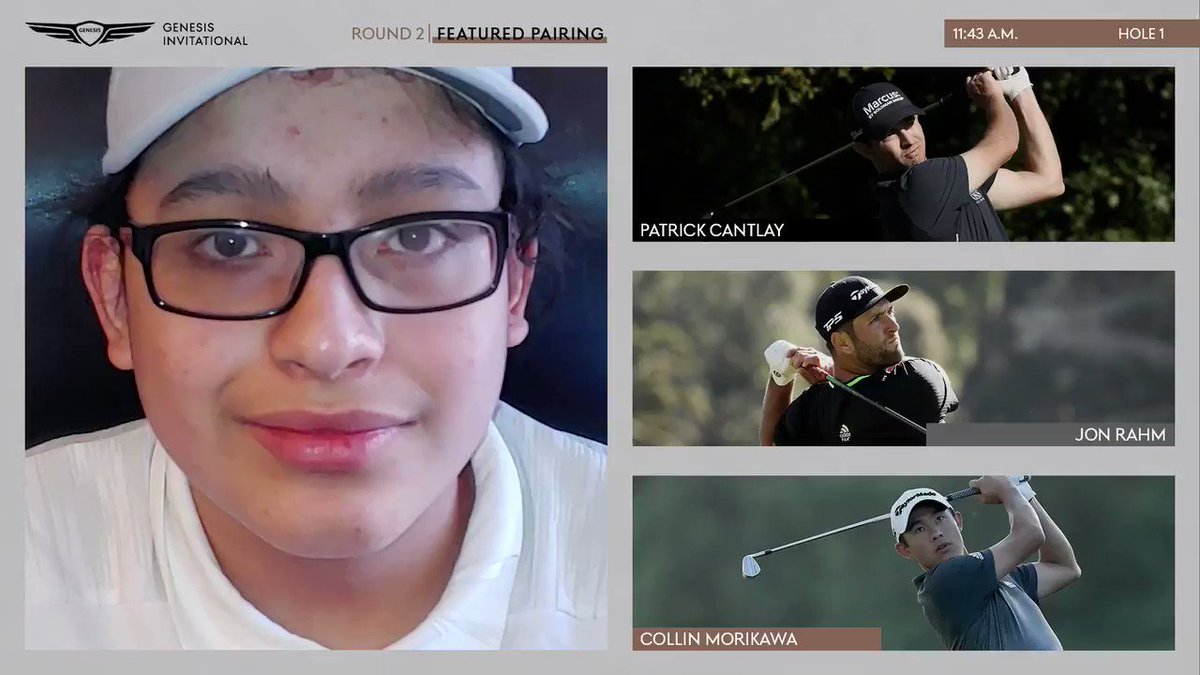 Welcoming our final featured pairing of round 2 to the tee is Nathan, a student at the @TGRFound Learning Lab.

Now on the tee, @patrick_cantlay, @JonRahmpga and @collin_morikawa https://t.co/bs8sjb0RbV