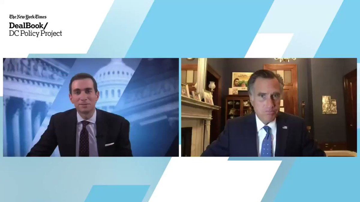On Donald Trump, Senator Mitt Romney at the DealBook DC Policy Project said: "I don't know if he'll run in 2024 or not, but if he does I'm pretty sure he will win the nomination." #DealBookDC https://t.co/Q6zOBOXHks https://t.co/TK6fE9KLx2