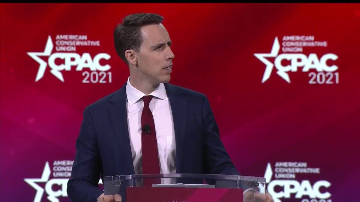 "We are proud to live in a country that started with nothing and became the greatest country on the face of the earth." @HawleyMO #CPAC2021 #AmericaUnCanceled https://t.co/V6AlKpnugr
