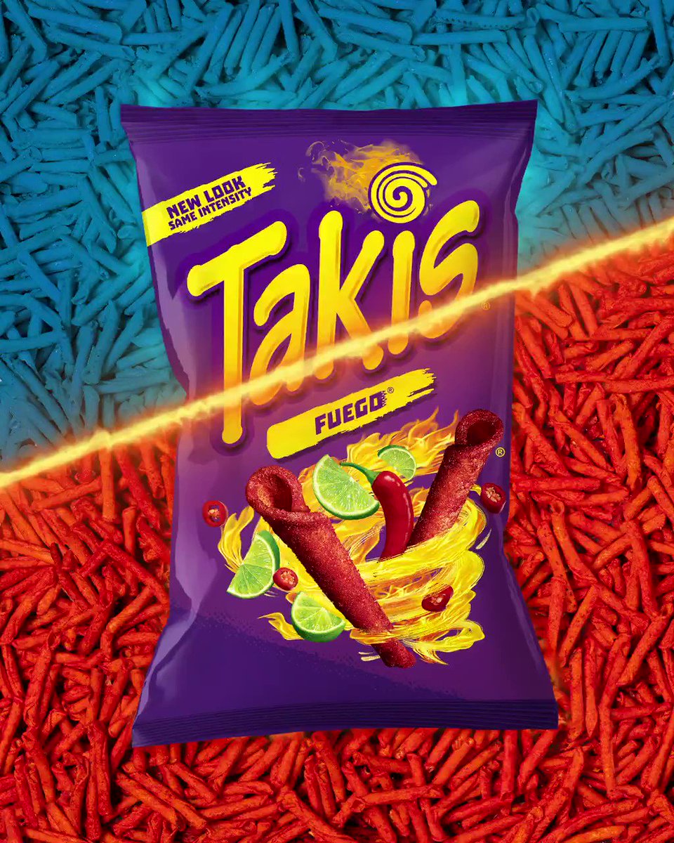 Takis (@TakisUSA) on Twitter photo 2021-09-13 19:20:04 Face the Intensity of Blue Heat and Fuego, our two hottest varieties! Face the Intensity of Blue Heat and Fuego, our two hottest varieties!
