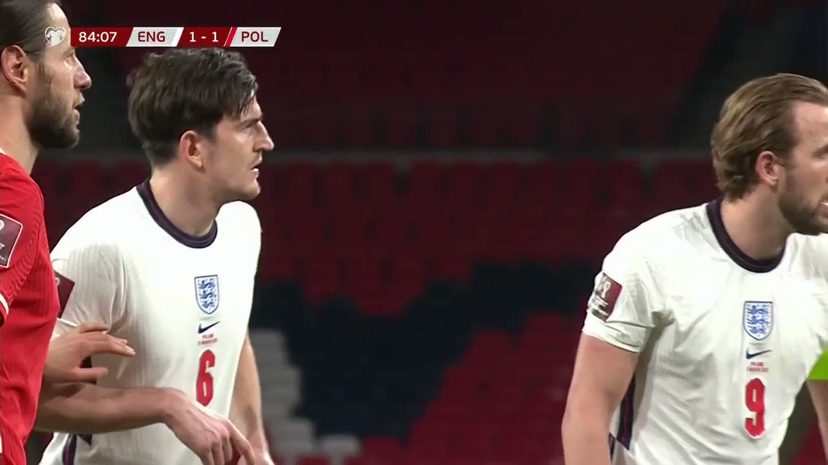 What a finish from Harry Maguire! 🔥

England lead again 🏴󠁧󠁢󠁥󠁮󠁧󠁿