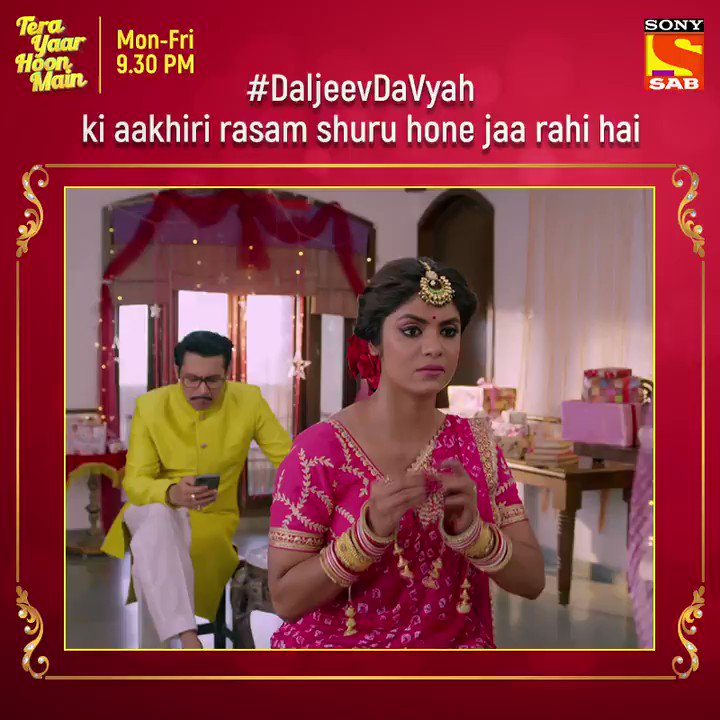 Shuru hone jaa raha hain Daljeet aur Rajeev ki zindagi ka naya padaav. Aap bhi judiye #DaljeetDaVyah mein!
Dekhiye #TeraYaarHoonMain, aaj raat 9:30 baje, sirf Sony SAB par. https://t.co/9hqK8DQqzT