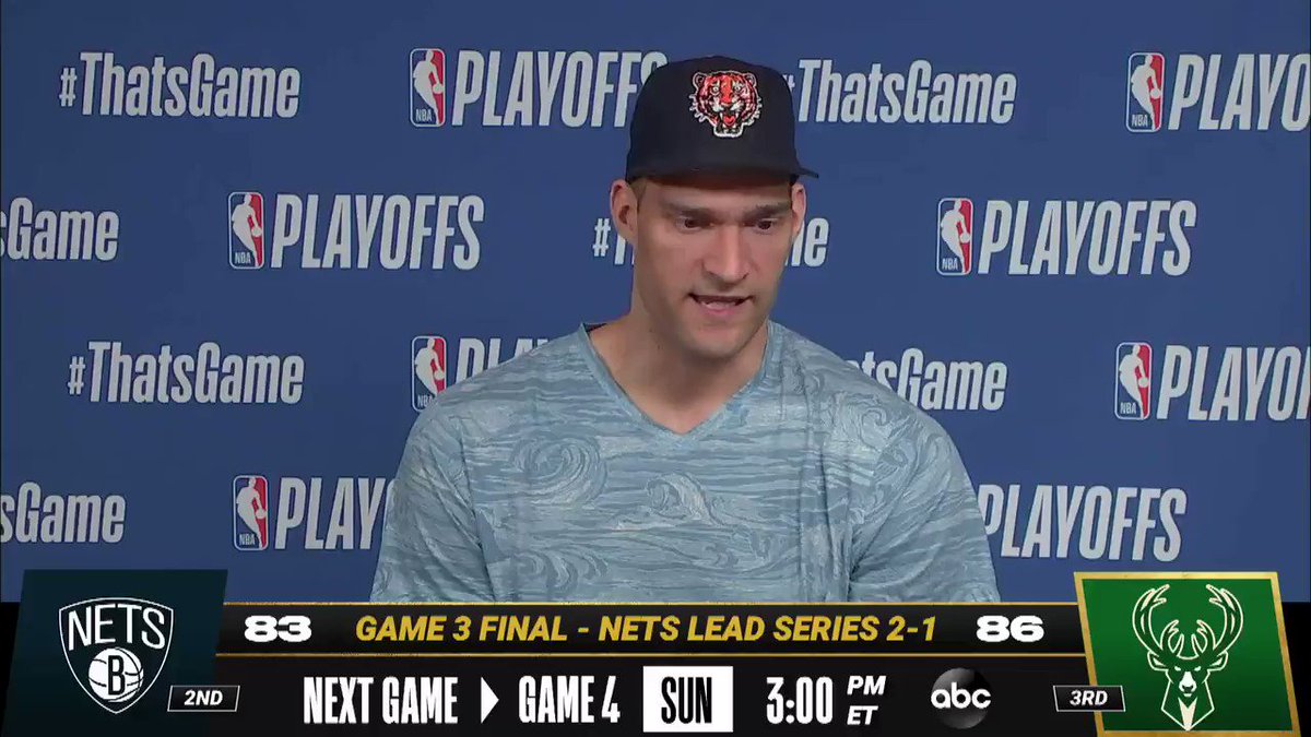 Brook Lopez on the importance of improving game-to-game in the #NBAPlayoffs. #ThatsGame
Game 4 - Sun, 3 PM ET, ABC https://t.co/xsSoBefytk