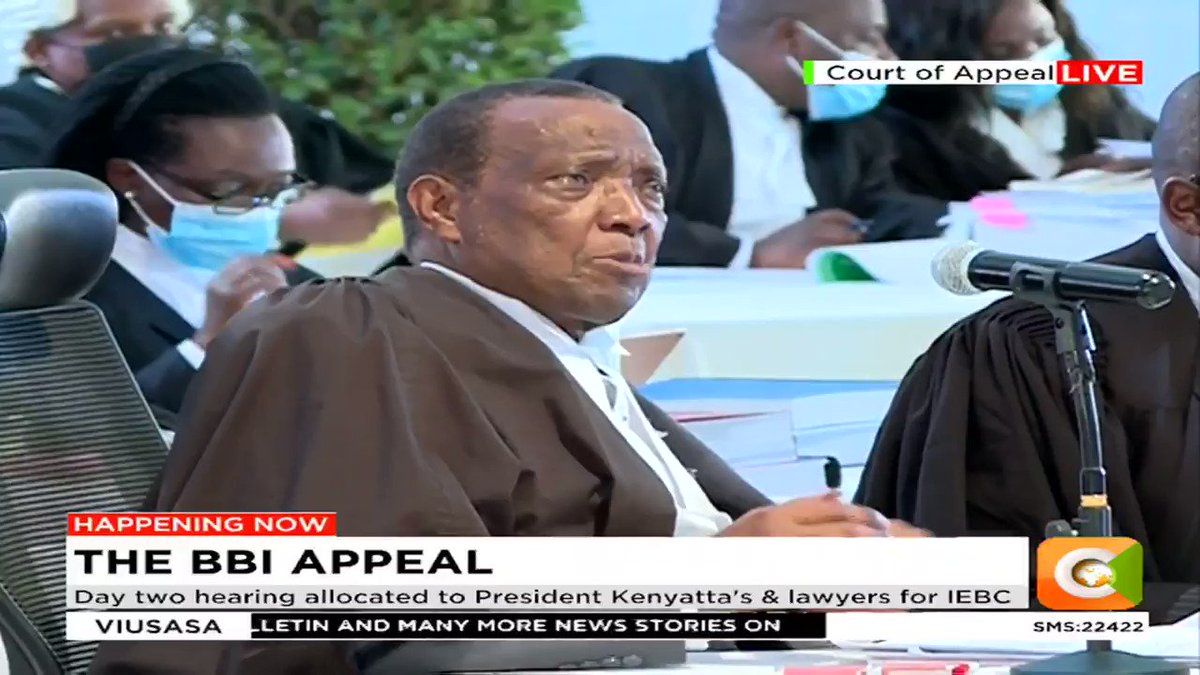 LAWYER for President Uhuru Kenyatta says orders against Head of State null as he was not served with BBI court process.
#BBIAppeal #BBIAppealHearing 
https://t.co/SWNWH6WJHr