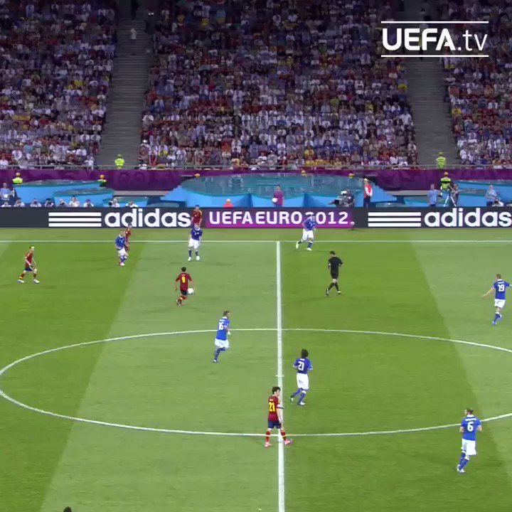   Xavi assisting Jordi Alba in the Euro 2012 final

They ve both come a long way Happy birthday  