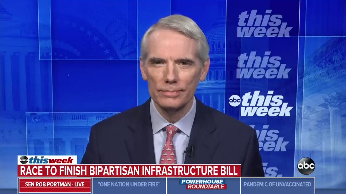 .@GStephanopoulos: “Republicans voted three times to raise the debt ceiling under Pres. Trump. Why not vote to raise it now?”
@senrobportman on the proposal: "It’s a huge new spending increase at a time when we have unprecedented levels of debt.” https://t.co/qg6QVxaieM https://t.co/hiS7PVS2DR