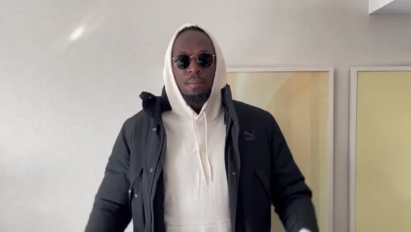 Usain Bolt wishing Zlatan Ibrahimovic a happy 40th birthday  
