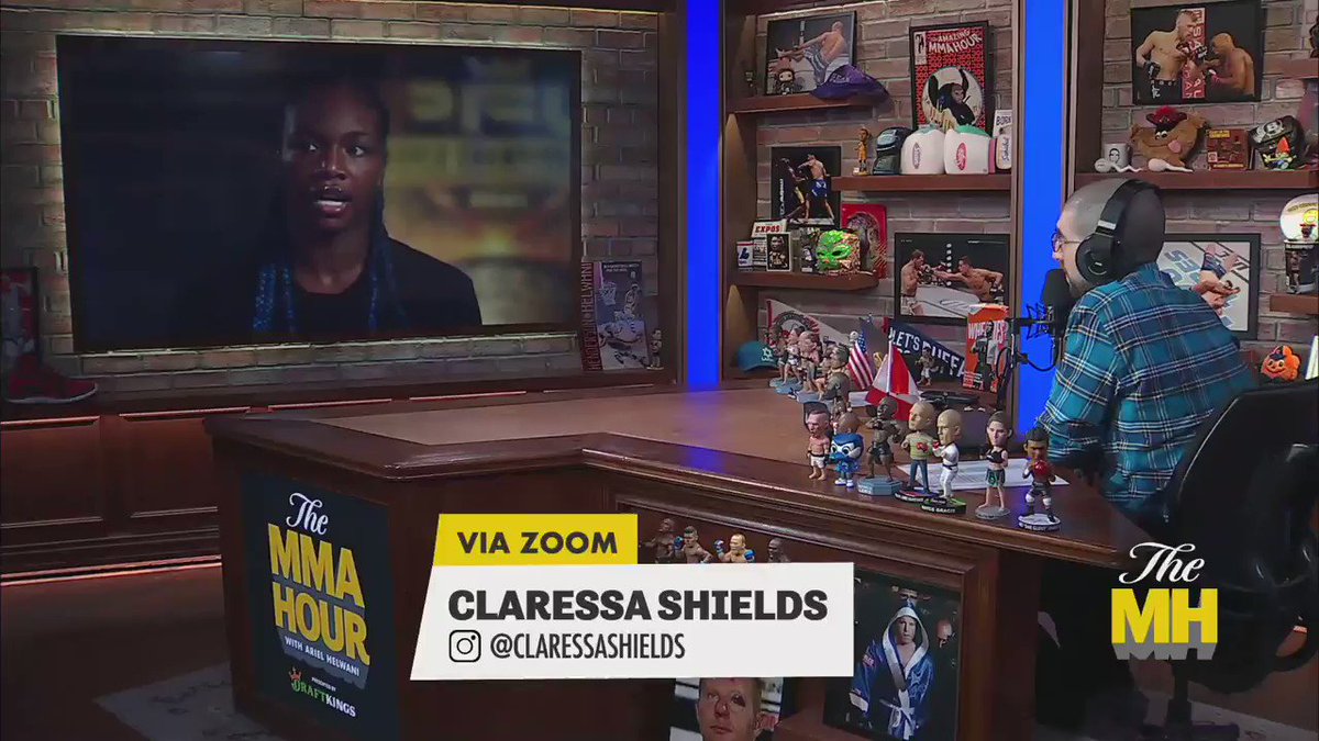 .@Claressashields tells @arielhelwani how Amanda Nunes was the one who lit the fire under her to shift to MMA.

