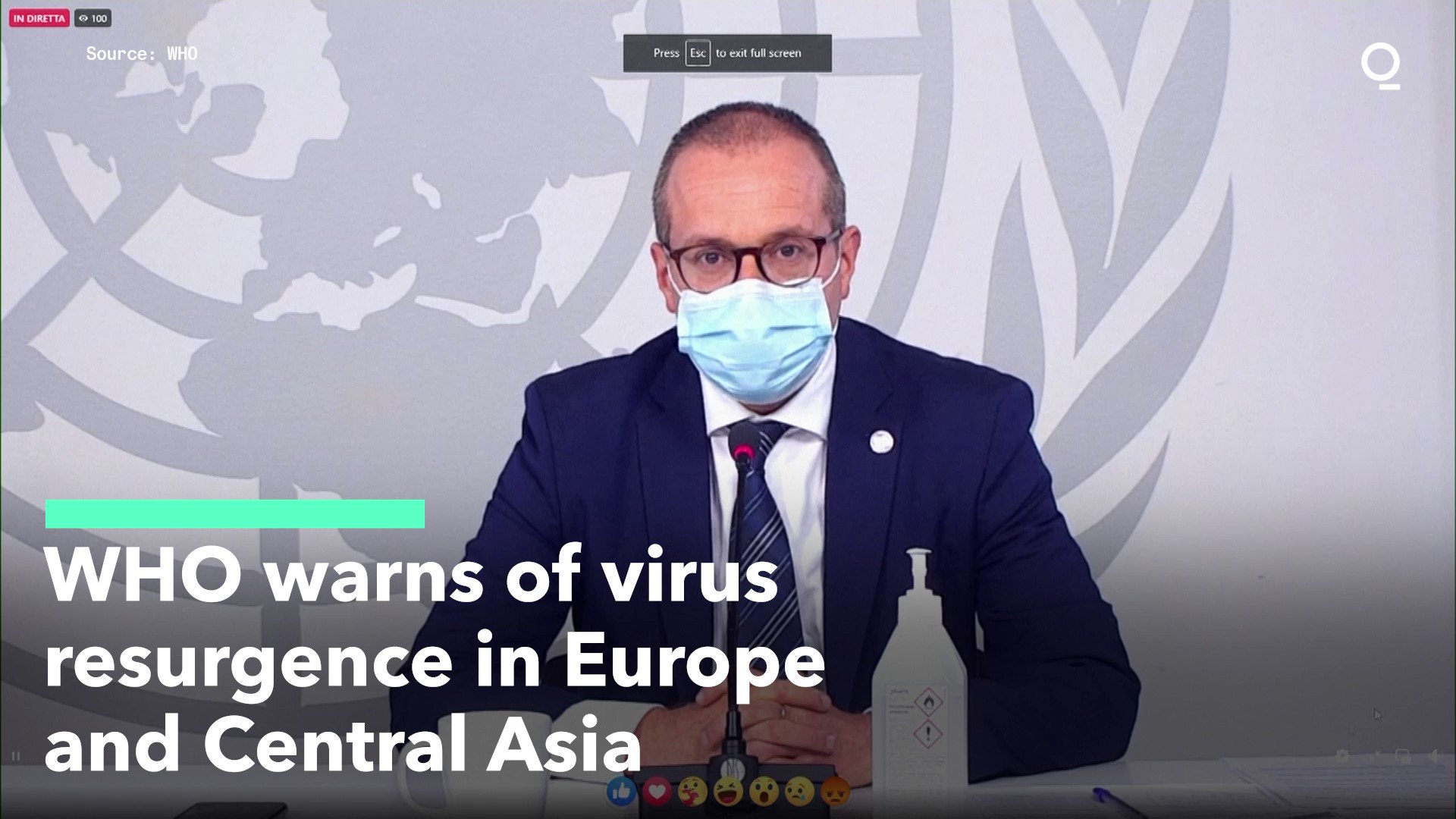 WHO warns Europe is ‘Back at the Epicentre’ of the Pandemic