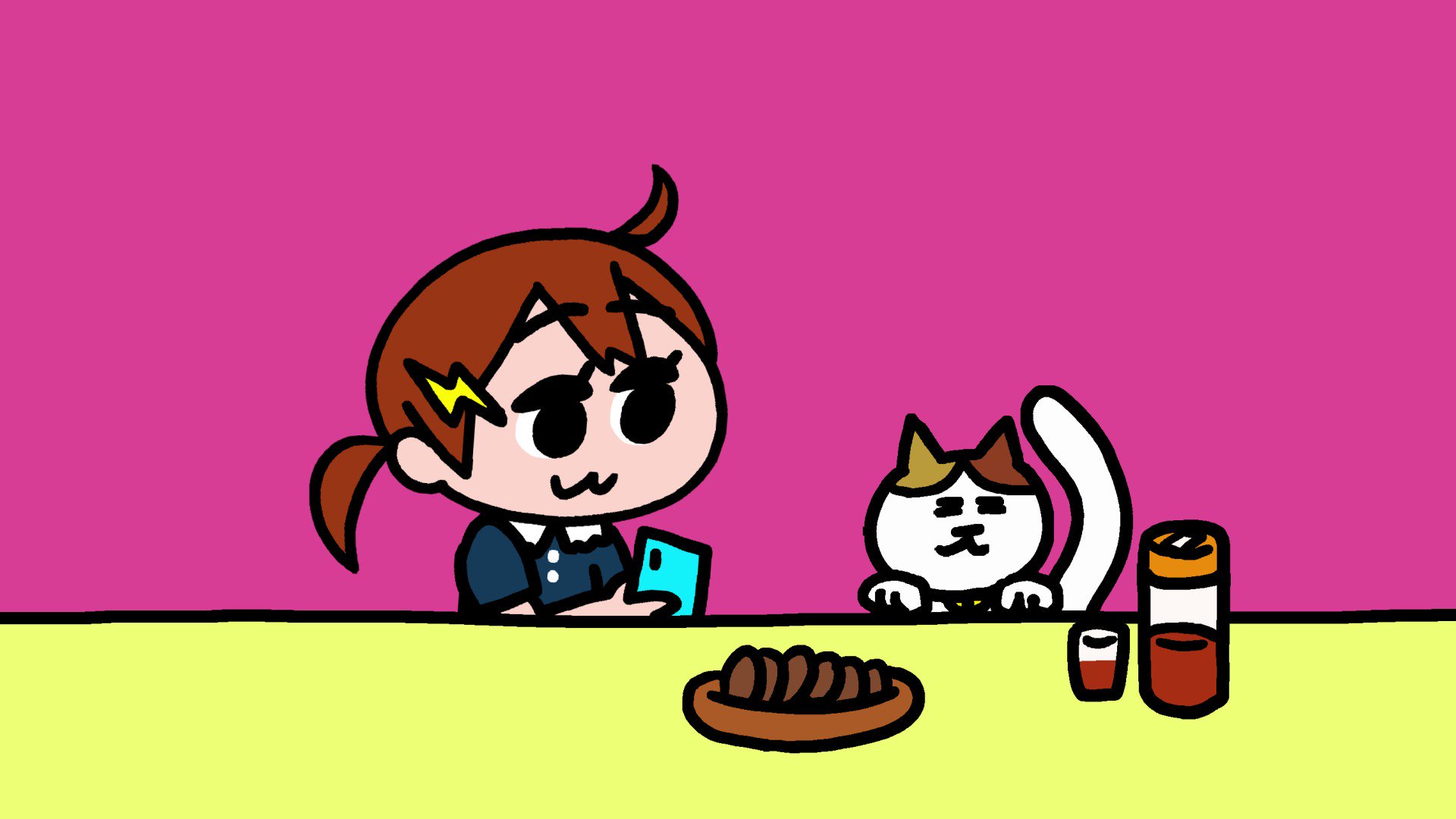 新品未使用】みっちーのアニメ ナミちゃんとミーコさん 額入り