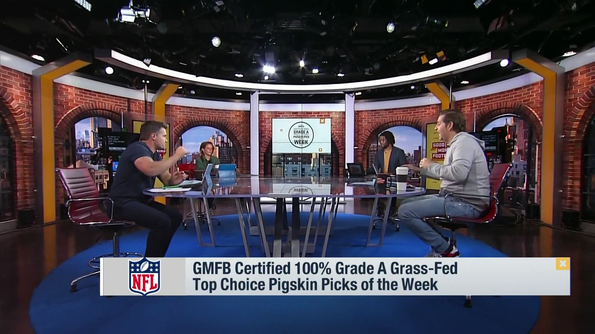 Good Morning Football on X: 'We've got your GMFB Certified 100% Grade A  Grass-Fed Top Choice Pigskin Picks of the Week 