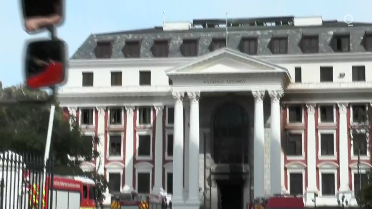 Here's a look at South Africa's Houses of Parliament in Cape Town, which was severely damaged in a fire on Sunday.

A man has been arrested and faces charges of housebreaking, theft and arson, according to police https://t.co/LuQC5pXhAt https://t.co/9eorhqR9hX @Quicktake