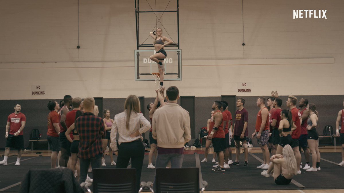 Flying high and feeling like a cheer-lebrity right now. Can you guess which episode we’re on? 👀 #CheerNetflix 📣  