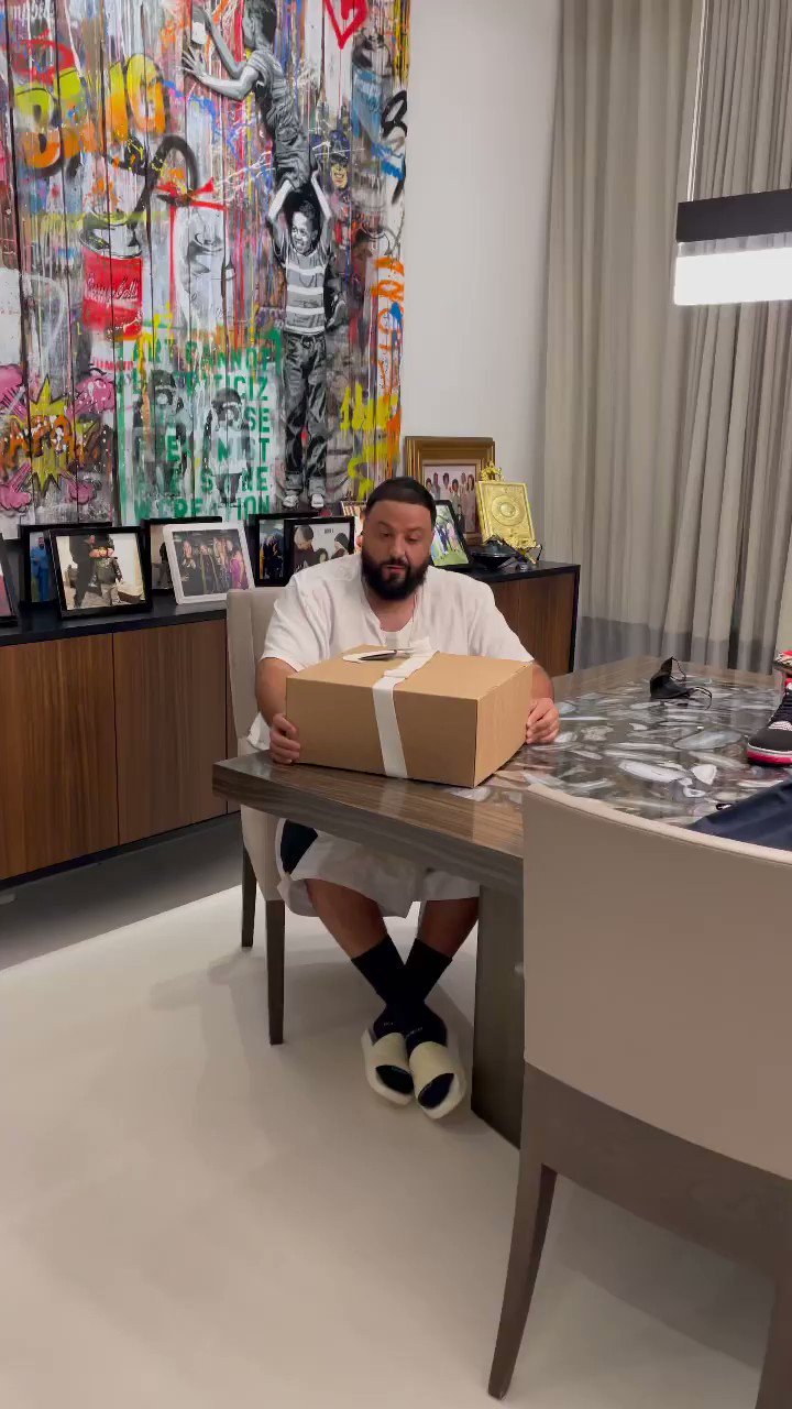 Virgil is STILL here.” @DJKhaled unboxes his LV x Nike Air Force