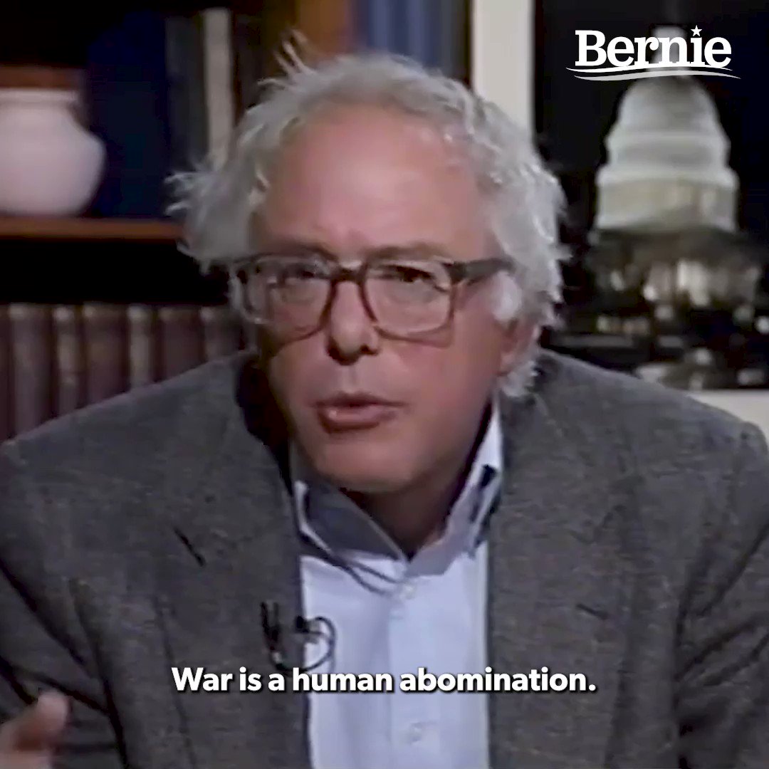 RT @BernieSanders: War is a horror. We must do everything humanly possible to avoid it. https://t.co/CzrkxhE1Fp