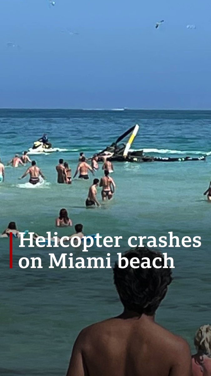 RT @BBCWorld: Near-miss helicopter crash on Miami beach 

https://t.co/r2vAQAfw1J https://t.co/0iOlxuWpeQ