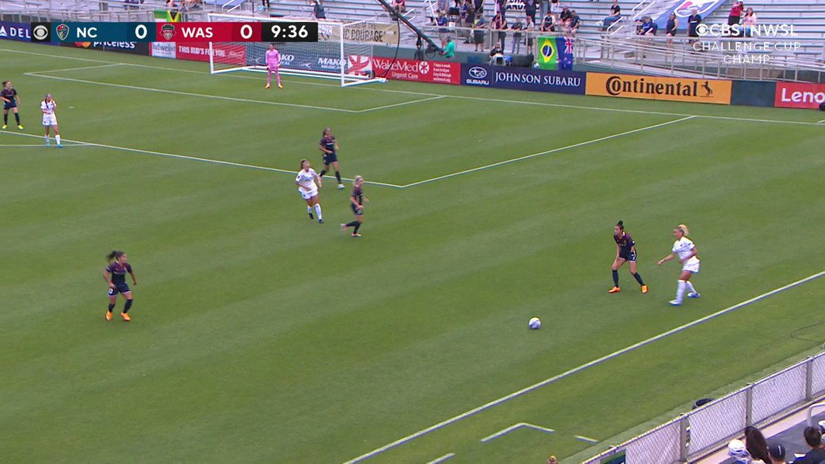 😱 A debilitating break from @TheNCCourage! 😱

@kerolinnicolii opens the scoring in the #NWSLChallengeCup Final! 

#NCvWAS | #CueTheChaos