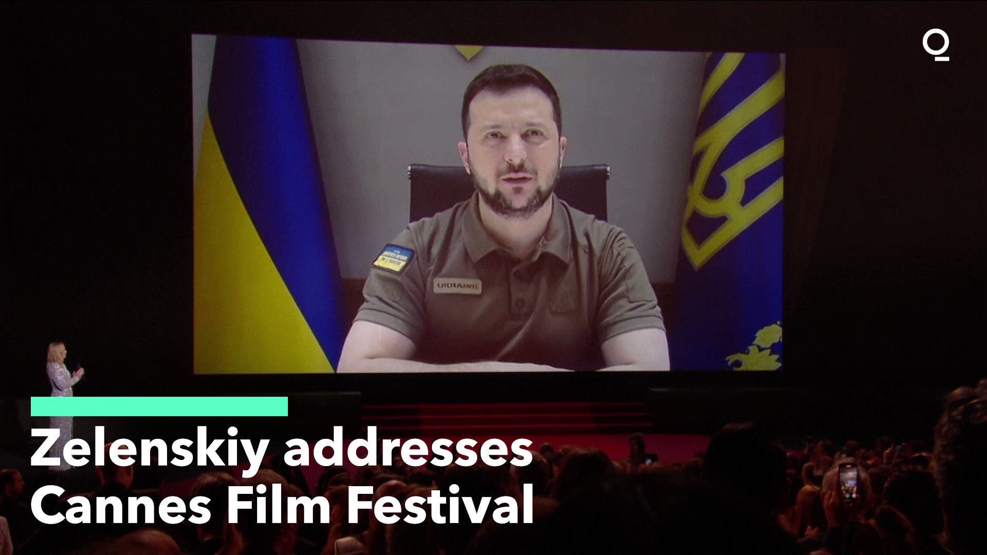 @Quicktake: “We need a new Chaplin who will demonstrate that the cinema of our time is not silent.”Ukraine’s president Zelenskiy opened #CannesFilmFestival2022, calling on a new generation of filmmakers to confront dictators as Charlie Chaplin satirized Adolf Hitler