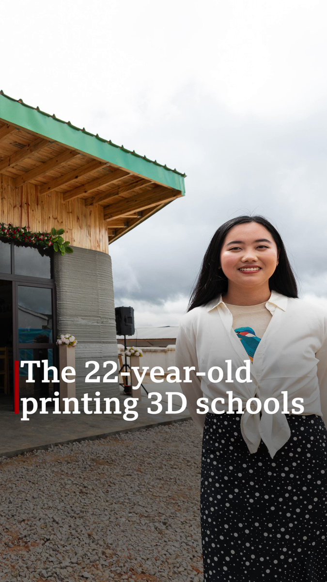 Image for the Tweet beginning: Woman 3D-prints schools to help
