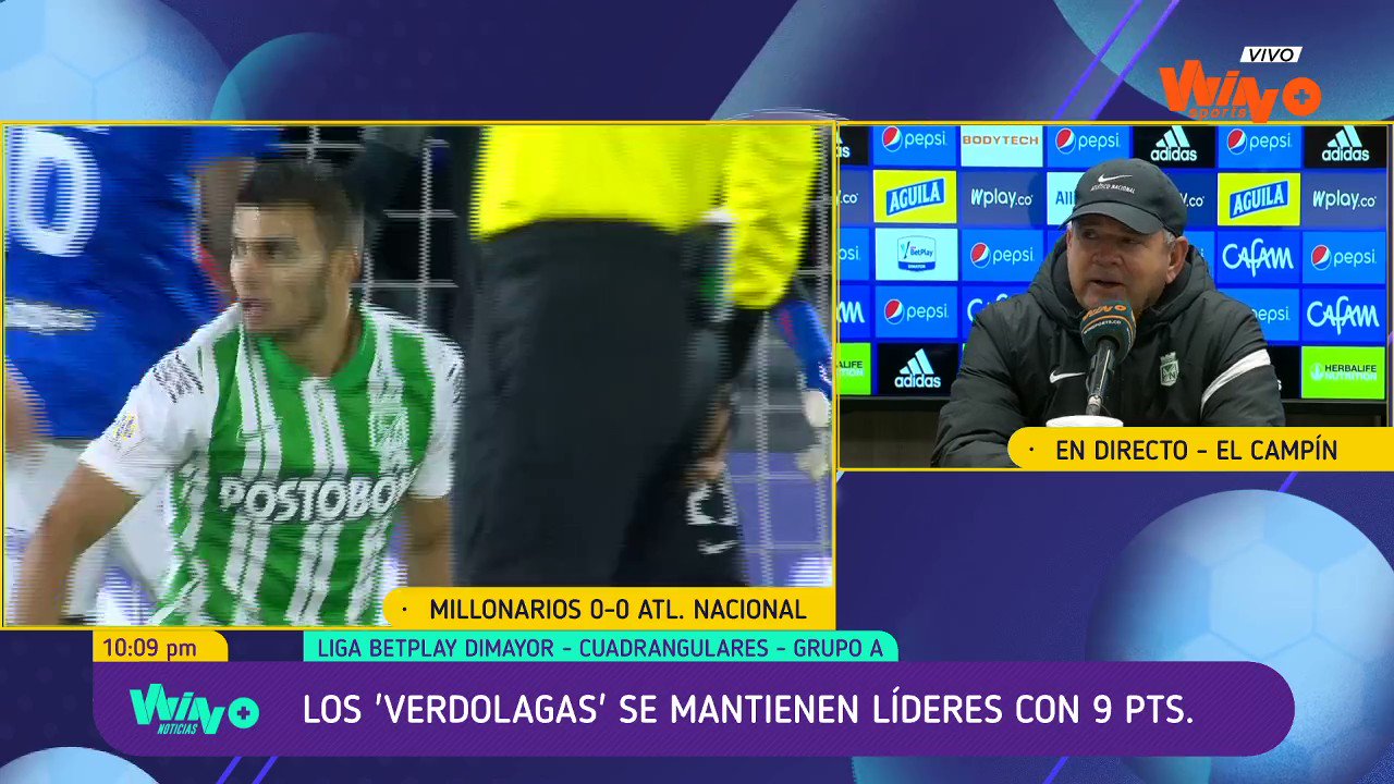 ➕ "Hoy se trabajó mucho en equipo, nunca se vio un equipo partido, siempre corto. Sabíamos que jugábamos contra un gran equipo" Hernán Darío Herrera, DT Nacional.”