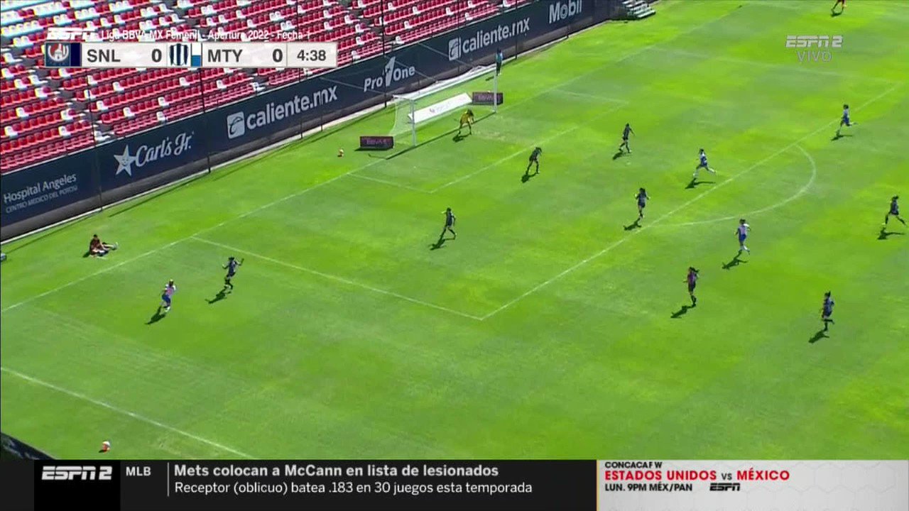 📹#NoTeLoPierdas 

¡¡G⚽⚽⚽L!!! 

Evans abre el marcador, a los 5 minutos del encuentro, al rematar el balón dentro del área, cerrando la asistencia. ✅

#VamosPorEllas👊🏼”