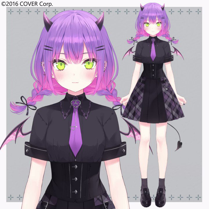 限定値下⭐️ホロライブ 常闇トワ 制服 衣装 コスプレ ウィッグ2個付き-