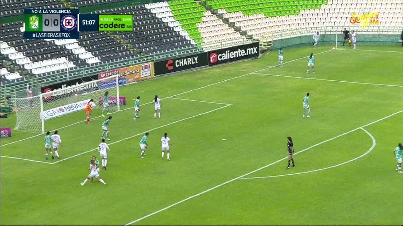 📹#NoTeLoPierdas 

¡¡¡G⚽⚽⚽L!!! 

Con un gran remate de cabeza dentro del área, Ana Gaby Lozada marcó el primero en León, para la Máquina.

#VamosPorEllas👊🏼”