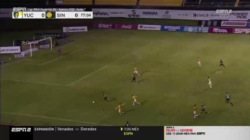 📹#NoTeLoPierdas
 
¡G⚽⚽⚽⚽L de @Dorados! ⚽🔥
 
¡Llegó el primero!

Buen desborde y asistencia de José Ramírez que José Lugo define para poner el 0-1 en Yucatán.

#Jornada7”