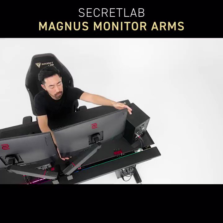 Secretlab on Twitter "Freely tilt, swivel, or rotate your screens with
