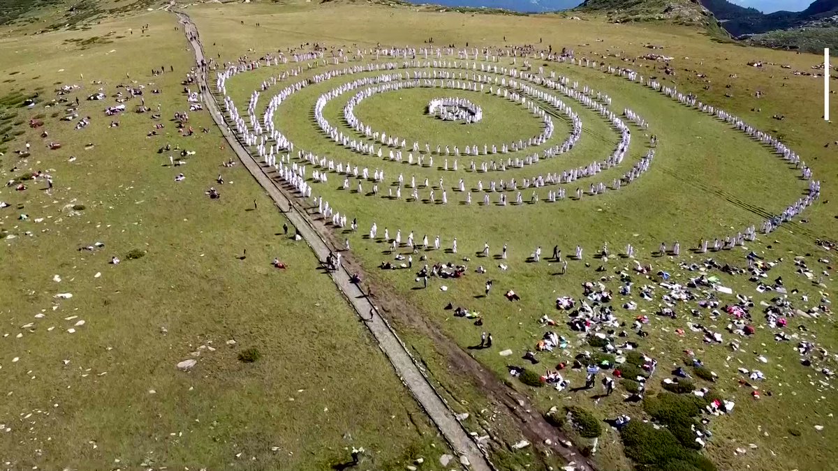 ICYMI: Some 2,500 white-clad pilgrims of the Universal White Brotherhood society gathered at a glacial lake high in Bulgaria’s Rila mountains to perform a cosmic energy dance 