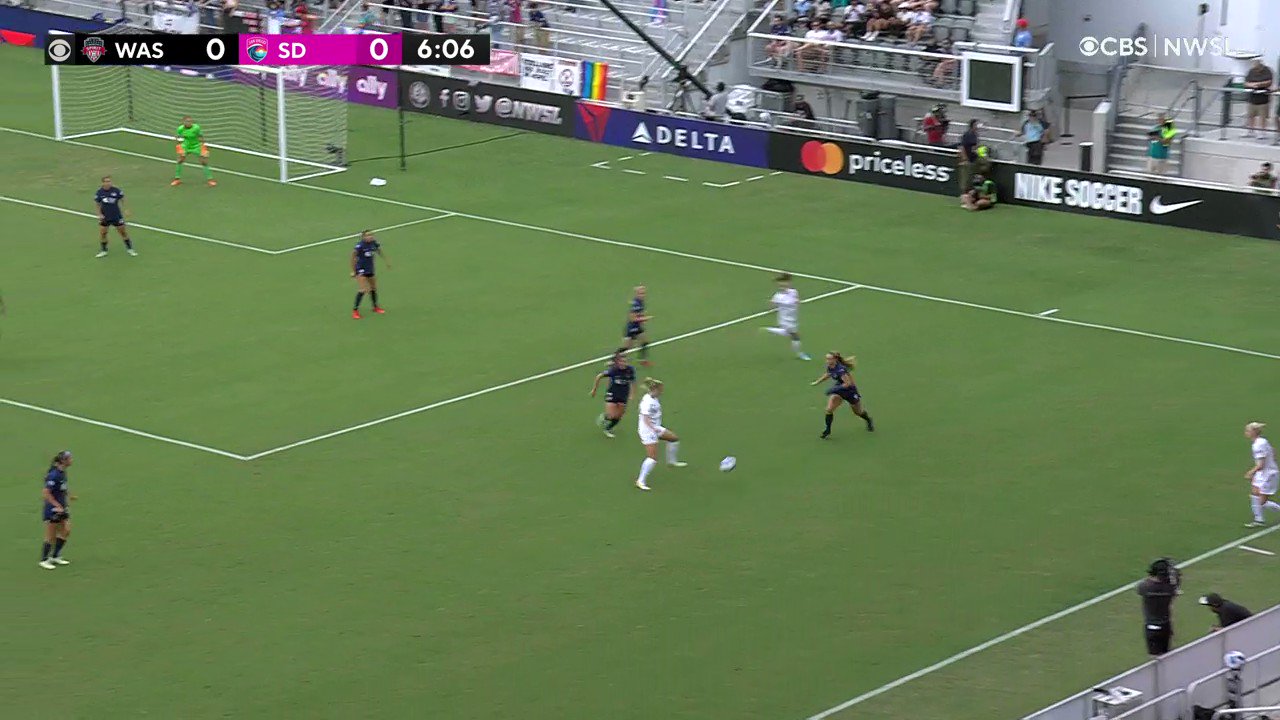 17-year-old @JaedynShaw11 scores her second goal of the year and @sandiegowavefc's first of the afternoon! 🤩

#WASvSD | #WaveFC”