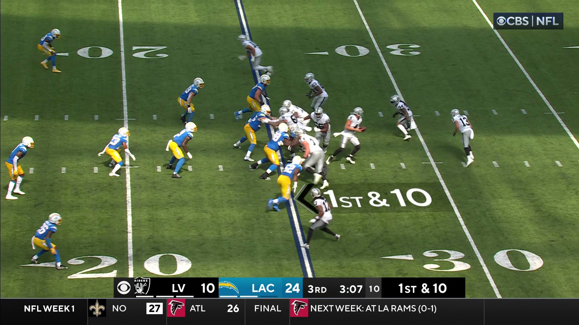 Barstool Sports on Twitter "Derek Carr blocking Joey Bosa resulted how