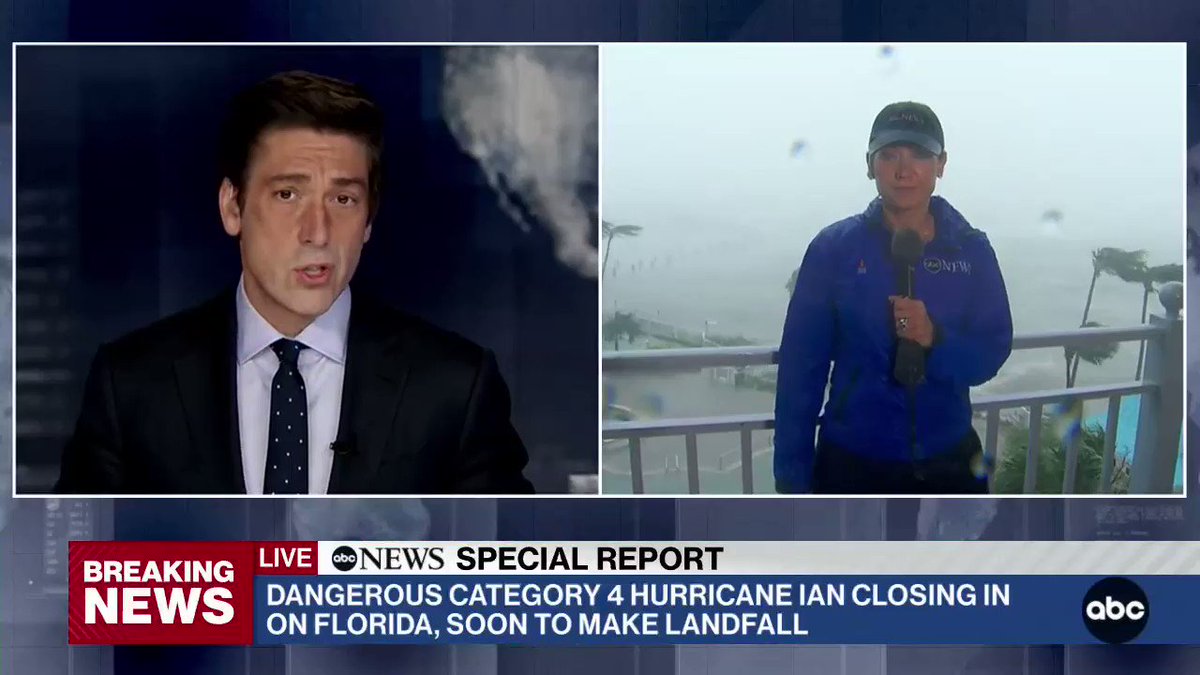  ginger zee is reporting live from fort myers as hurricane ian makes